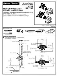 R117 & R117SS Installation Instructions and Repair Parts