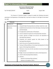 RTI Act, 2005 - Panchyati Raj Department