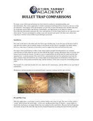 BULLET TRAP COMPARISONS - Action Target