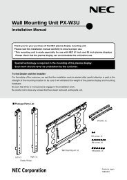 Wall Mounting Unit PX-W3U NEC Corporation - Projector Discount