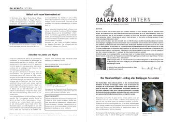 galapagos intern - Verein Freunde der GalÃ¡pagos Inseln Schweiz