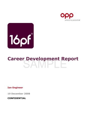 16PFÂ® Career Development Report - OPP - Eu.com