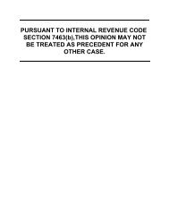 PURSUANT TO INTERNAL REVENUE CODE ... - U.S. Tax Court