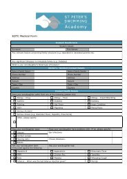 EOTC Medical Form - St Peter's School