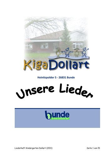 Liederheft Kindergarten Dollart (2011)