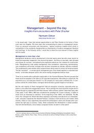 Management - beyond the day - Peter Drucker Society of Austria