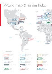 World map & airline hubs