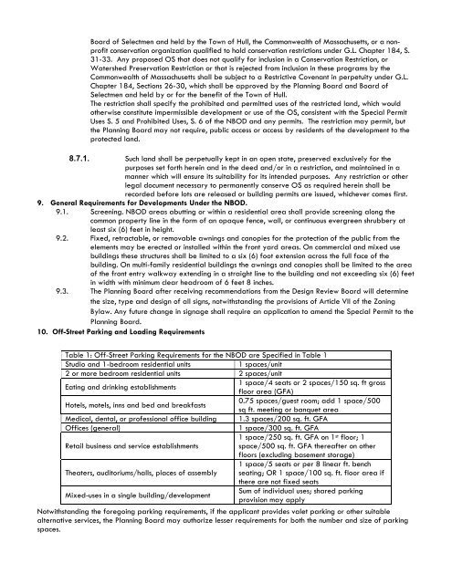 Article X: Nantasket Beach Overlay District - Town of Hull