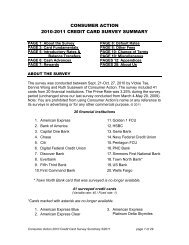 consumer action 2010-2011 credit card survey summary