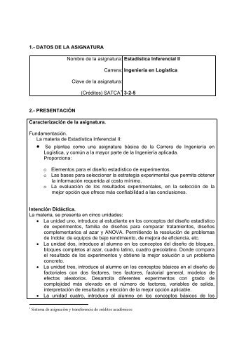 Estadistica Inferencial II.pdf - Instituto Tecnologico de TorreÃ³n