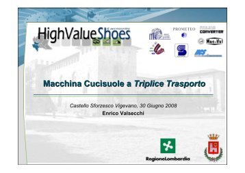 Macchina Cucisuole a Triplice Trasporto - ITIA-CNR