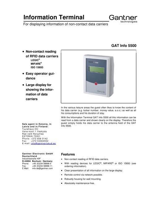 Information Terminal GAT Info 5500
