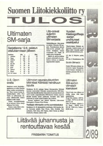 Frisbari 2/1989 - Ultimate.fi
