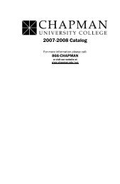 Chapman University 2007-2008 - Brandman University