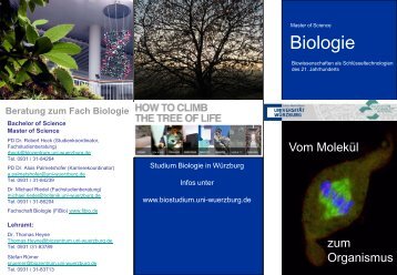 Beratung zum Fach Biologie - Biostudium.uni-wuerzburg.de