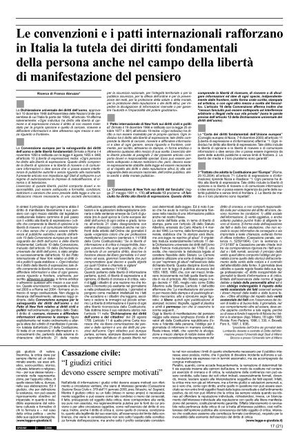 Novembre-Dicembre 2006 - Ordine dei Giornalisti