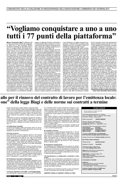 Novembre-Dicembre 2006 - Ordine dei Giornalisti