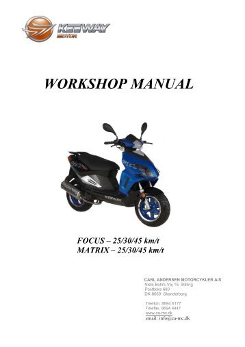 WORKSHOP MANUAL - Carl Andersen Motorcykler A/S