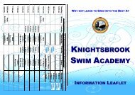 REGISTRATION FORM FOR SWIMMING LESSONS