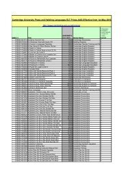 Cambridge University Press and Helbling Languages ELT Prices ...