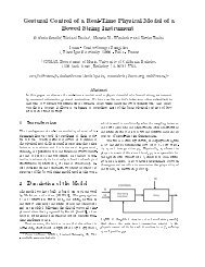 Gestural Control of a Real-Time Physical Model of a Bowed String ...