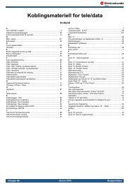 Koblingsmateriell for tele/data - Elektroskandia