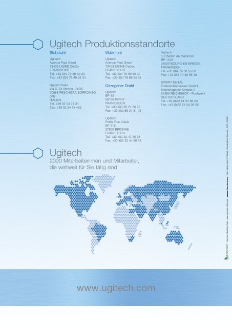 deutsche Version (pdf, 1.49 MB) - Ugitech