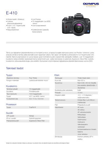 E-410, Olympus, Digital SLR