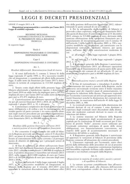 Supplemento Ordinario n.1(PDF) - Gazzetta Ufficiale della Regione ...