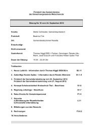 Protokoll des Gemeinderates - Welschenrohr