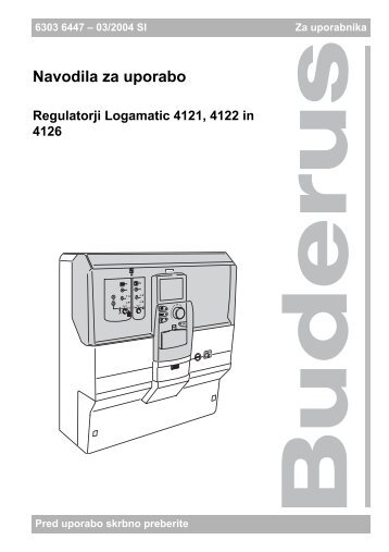 Navodila za uporabo - Buderus