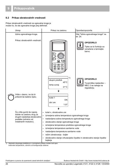 Navodila za uporabo - Buderus