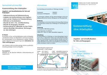 Kostenermittlung ohne ArbeitsplÃ¤ne - HSi GmbH