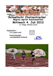 Kantonalfinal Migros Sprint - STV Ettiswil