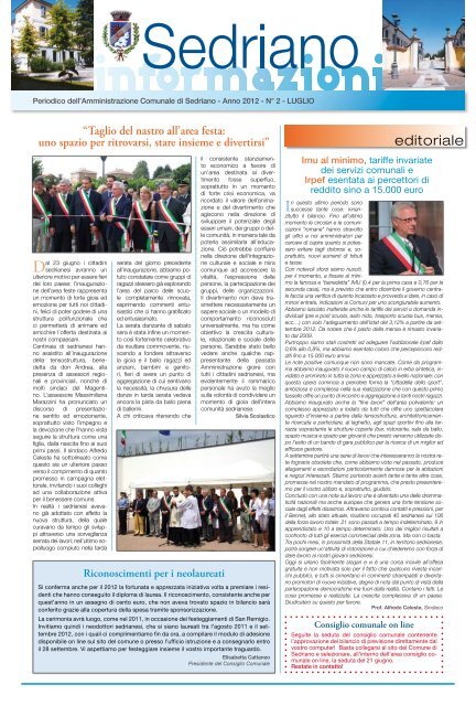 editoriale - Comune di Sedriano