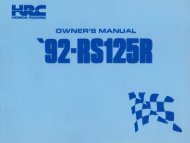 Honda RS125R-92 Owner Manual