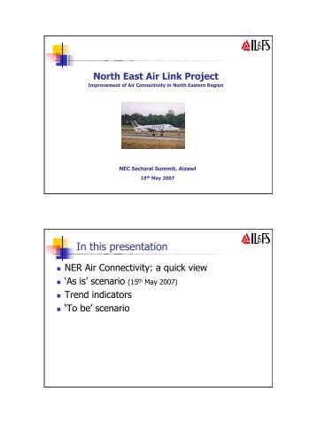 Presentation on North East Air Link Project - Ministry of ...