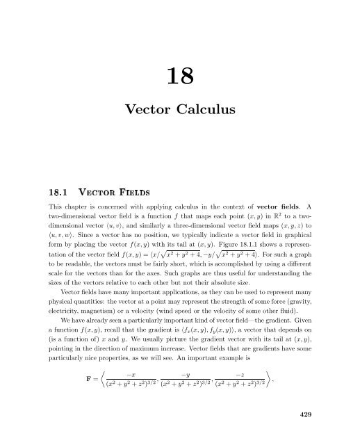 Chapter 18 Vector Calculus