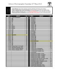 School Photographs Tuesday 18th May 2010
