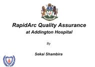 RapidArc Quality Assurance