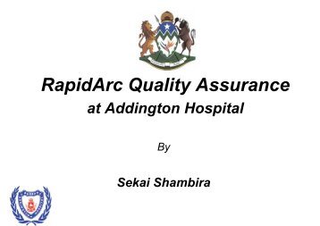 RapidArc Quality Assurance