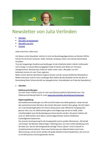 Julia_Verlinden_Newsletter_Dezember_2013 - Julia Verlinden