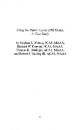 Using the Public Access DFA Model: A Case Study - Casualty ...