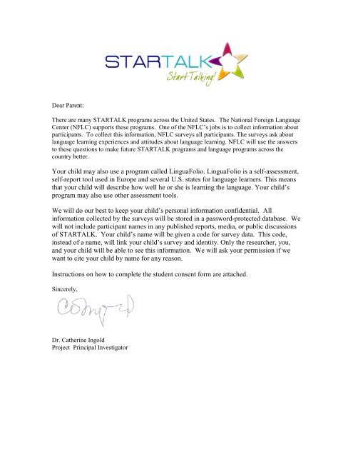 Consent Form and Cover Letter - StarTalk - University of Maryland