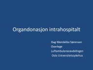 Organdonasjon intrahospitalt - nakos