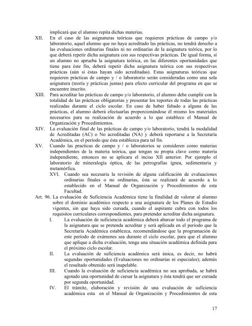 Reglamento interior de la facultad de IngenierÃ­a - Transparencia ...