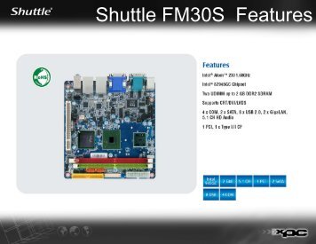 Shuttle FM30S Features