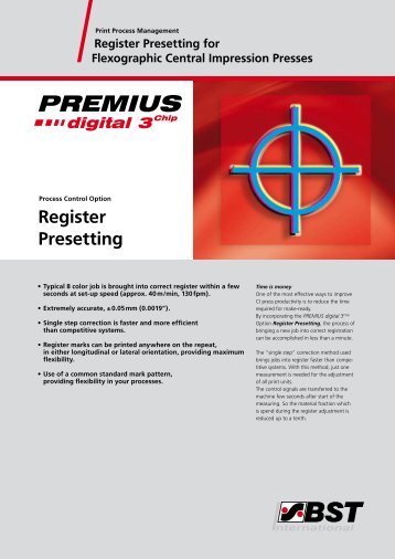 Register Presetting - BST International GmbH