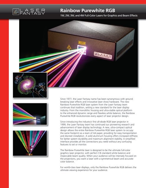 Rainbow Purewhite RGB - Laser Fantasy International