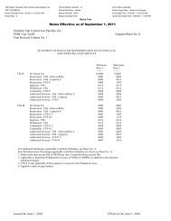 Southern Star Central Gas Pipeline, Inc. FERC Gas Tariff Original ...